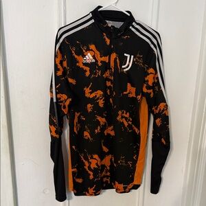 RARE Adidas Juventus Black and Orange training quarter zip